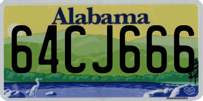 AL license plate 64CJ666