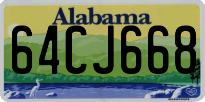 AL license plate 64CJ668