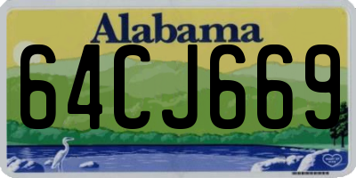 AL license plate 64CJ669