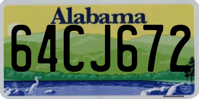 AL license plate 64CJ672