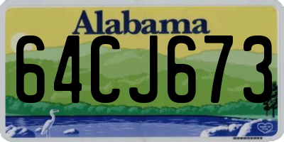 AL license plate 64CJ673