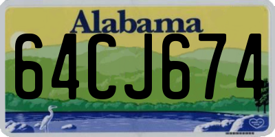 AL license plate 64CJ674