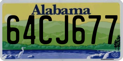 AL license plate 64CJ677