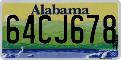AL license plate 64CJ678