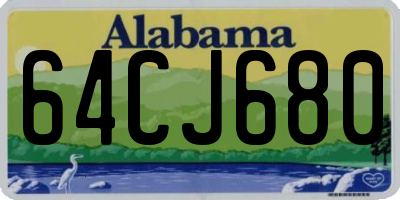 AL license plate 64CJ680