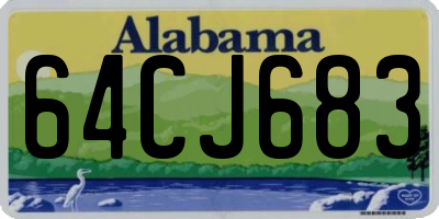 AL license plate 64CJ683