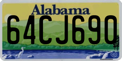 AL license plate 64CJ690