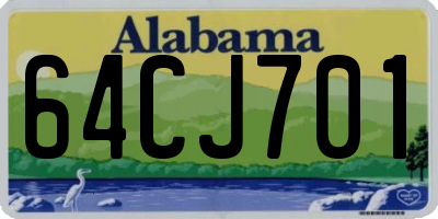 AL license plate 64CJ701