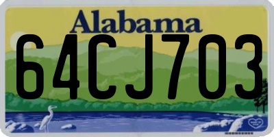 AL license plate 64CJ703