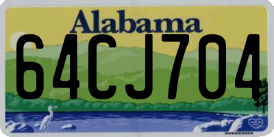 AL license plate 64CJ704