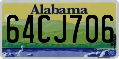 AL license plate 64CJ706