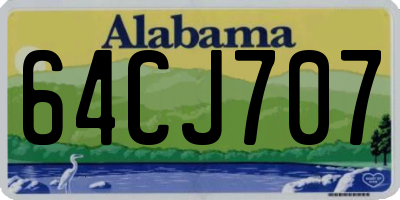 AL license plate 64CJ707