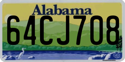 AL license plate 64CJ708