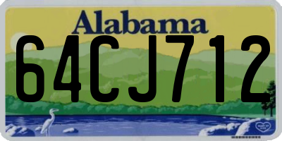AL license plate 64CJ712