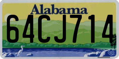 AL license plate 64CJ714