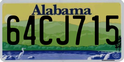 AL license plate 64CJ715