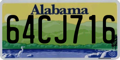 AL license plate 64CJ716