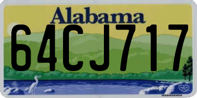 AL license plate 64CJ717