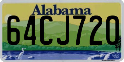 AL license plate 64CJ720
