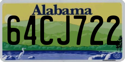 AL license plate 64CJ722