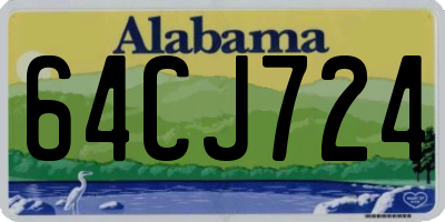 AL license plate 64CJ724