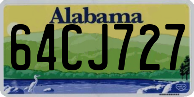 AL license plate 64CJ727