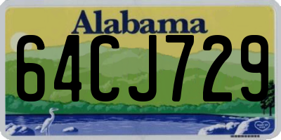 AL license plate 64CJ729