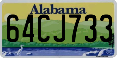 AL license plate 64CJ733