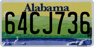 AL license plate 64CJ736