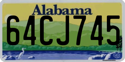 AL license plate 64CJ745