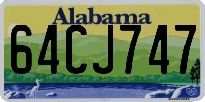 AL license plate 64CJ747