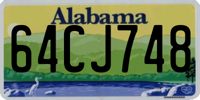 AL license plate 64CJ748