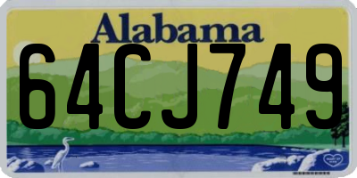 AL license plate 64CJ749