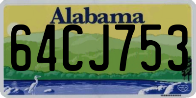 AL license plate 64CJ753