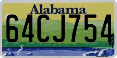 AL license plate 64CJ754