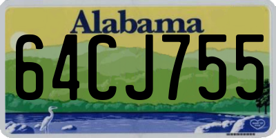 AL license plate 64CJ755