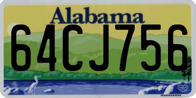 AL license plate 64CJ756