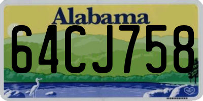 AL license plate 64CJ758