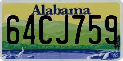 AL license plate 64CJ759
