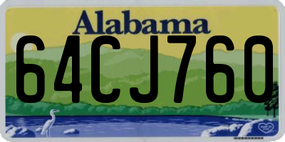 AL license plate 64CJ760