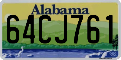 AL license plate 64CJ761