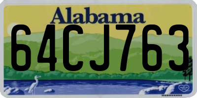 AL license plate 64CJ763