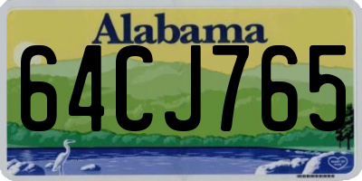 AL license plate 64CJ765