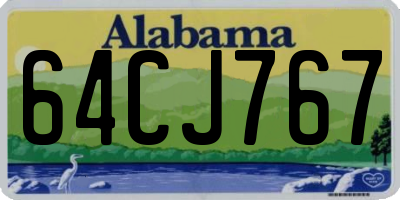 AL license plate 64CJ767