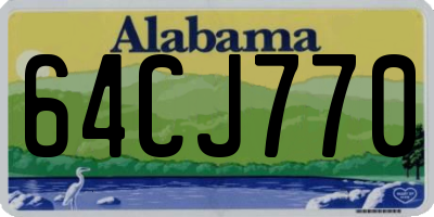 AL license plate 64CJ770
