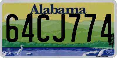 AL license plate 64CJ774