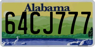 AL license plate 64CJ777