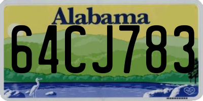 AL license plate 64CJ783