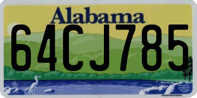 AL license plate 64CJ785