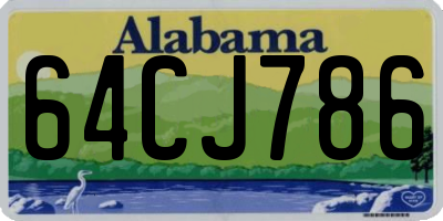 AL license plate 64CJ786
